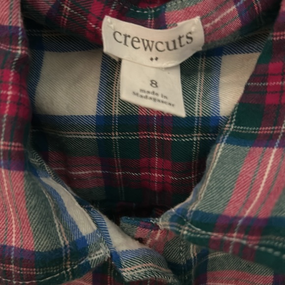 Crewcuts plaid flannel dress size 8 - Picture 2 of 4